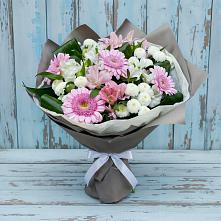Букет цветов из:  Герберы, Альстромерии и Хризантемы #REPLACE_PRED# Дедилово