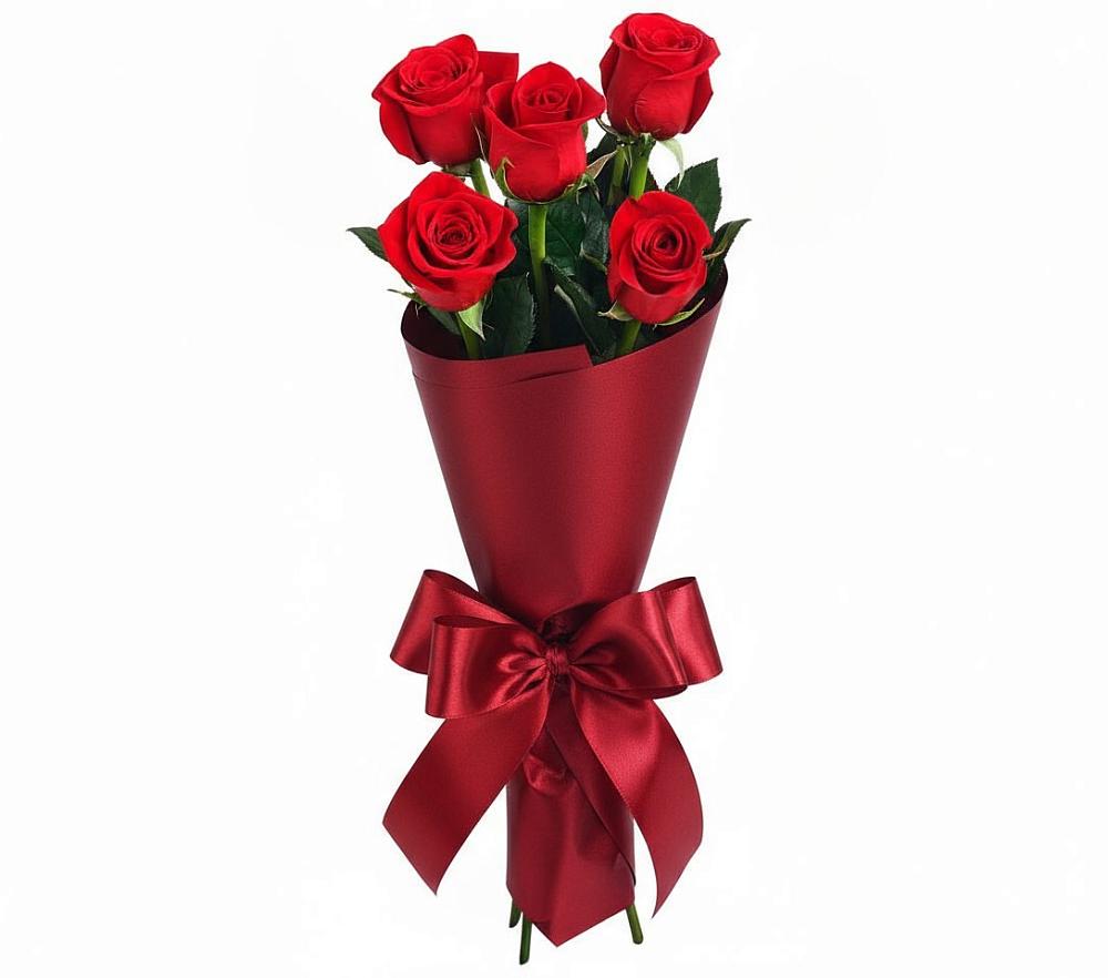 Букет 5 Красных роз Эдлесс Лав в Дедилово