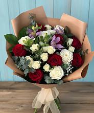 Букет цветов из:  Розы и Альстромерии #REPLACE_PRED# Дедилово