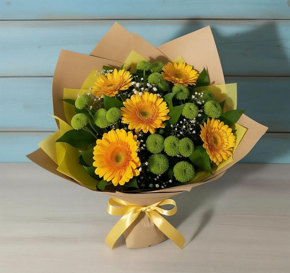 Букет цветов из: Герберы и Хризантемы в Дедилово
