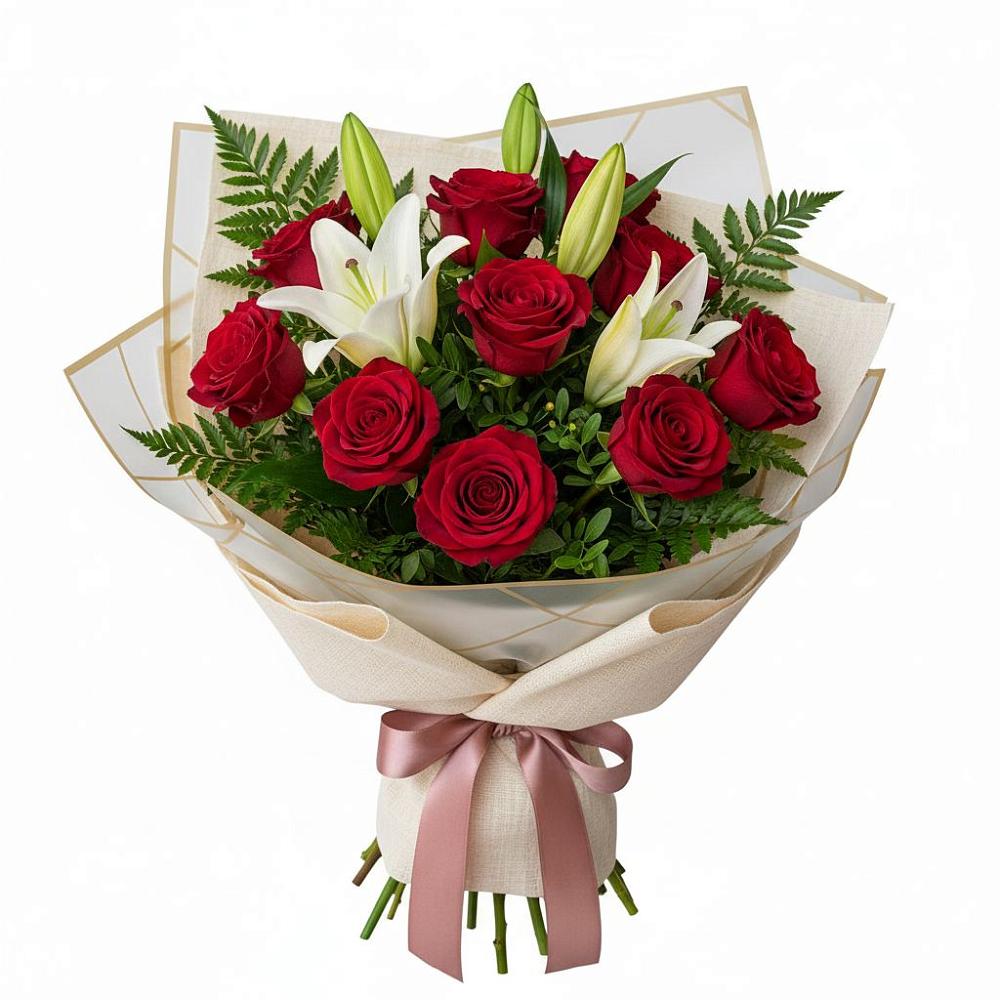 Букет цветов из: Лилии и Розы в Дедилово