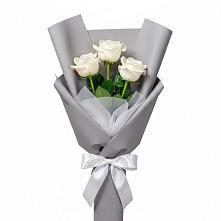 Букет 3 белые розы #REPLACE_PRED# Дедилово