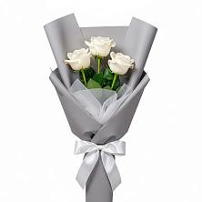 Букет 3 белые розы в Дедилово