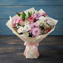 Букет цветов из:  Хризантемы, Альстромерии и Розы в Дедилово