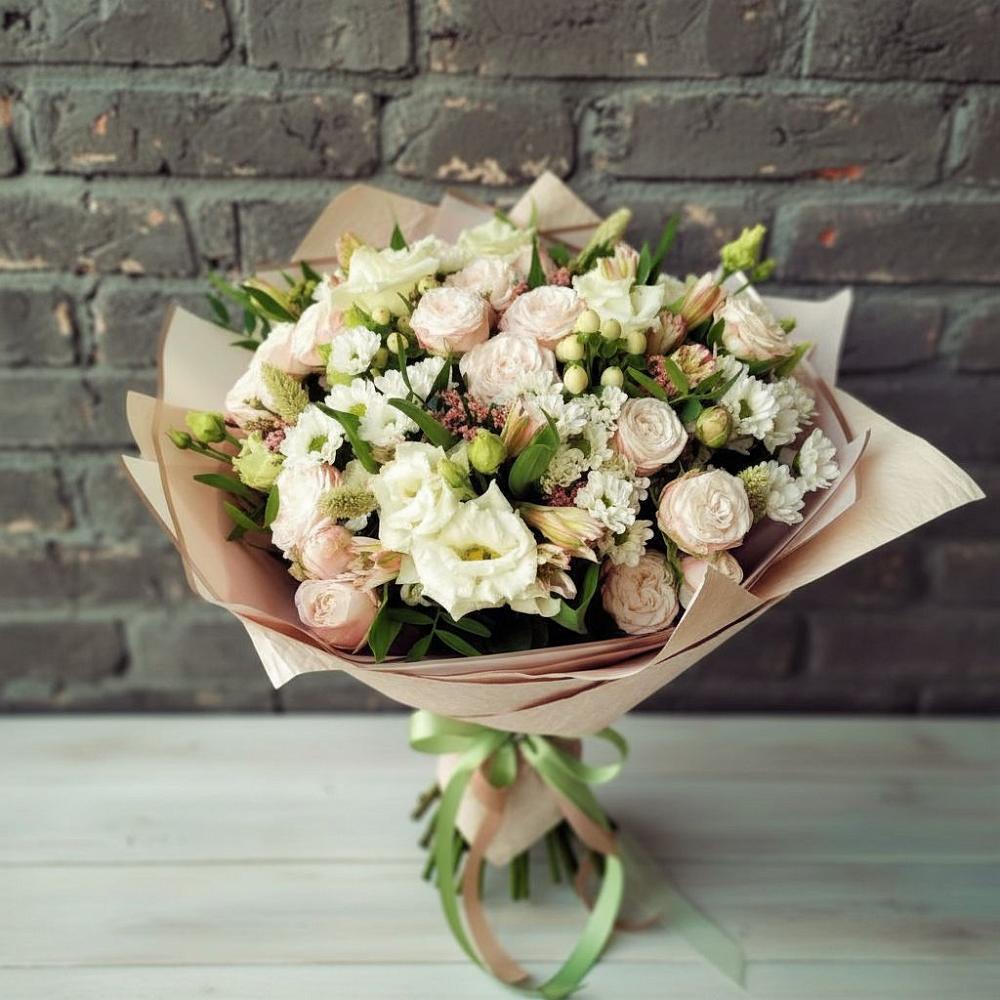 Букет цветов из: Альстромерии, Розы и Хризантемы в Дедилово