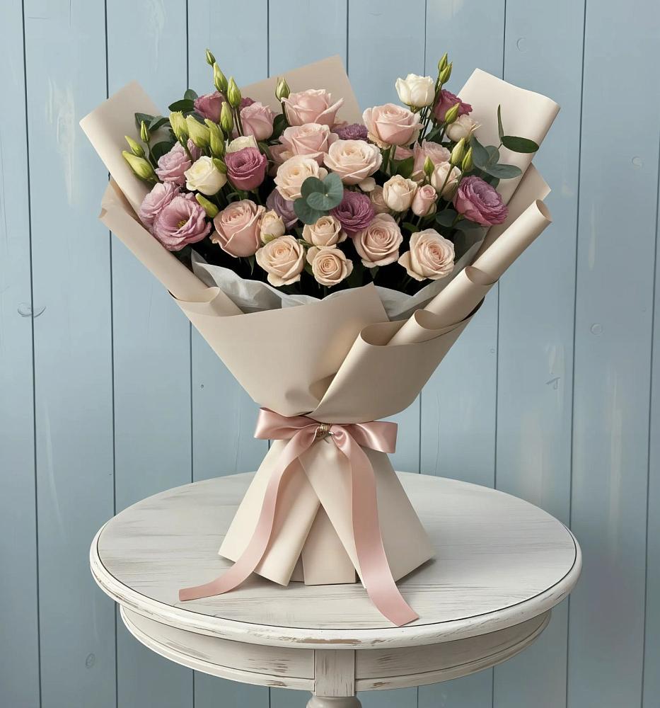 Букет цветов из: Розы и Лизиантусы в Дедилово