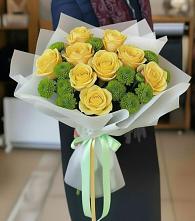 Букет цветов из:  Хризантемы и Розы в Дедилово