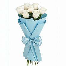 Букет 7 белых роз Проуд в Дедилово