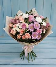 Букет цветов из:  Хризантемы, Розы и Альстромерии в Дедилово