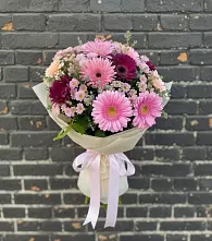 Букет цветов из:  Герберы и Хризантемы #REPLACE_PRED# Дедилово