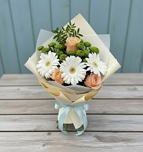 Букет цветов из:  Герберы, Розы и Хризантемы в Дедилово