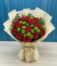 Букет цветов из:  Розы и Хризантемы #REPLACE_PRED# Дедилово