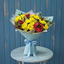 Букет цветов из:  Альстромерии и Хризантемы #REPLACE_PRED# Дедилово