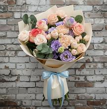Букет цветов из:  Розы, Лизиантусы и Гвоздики в Дедилово