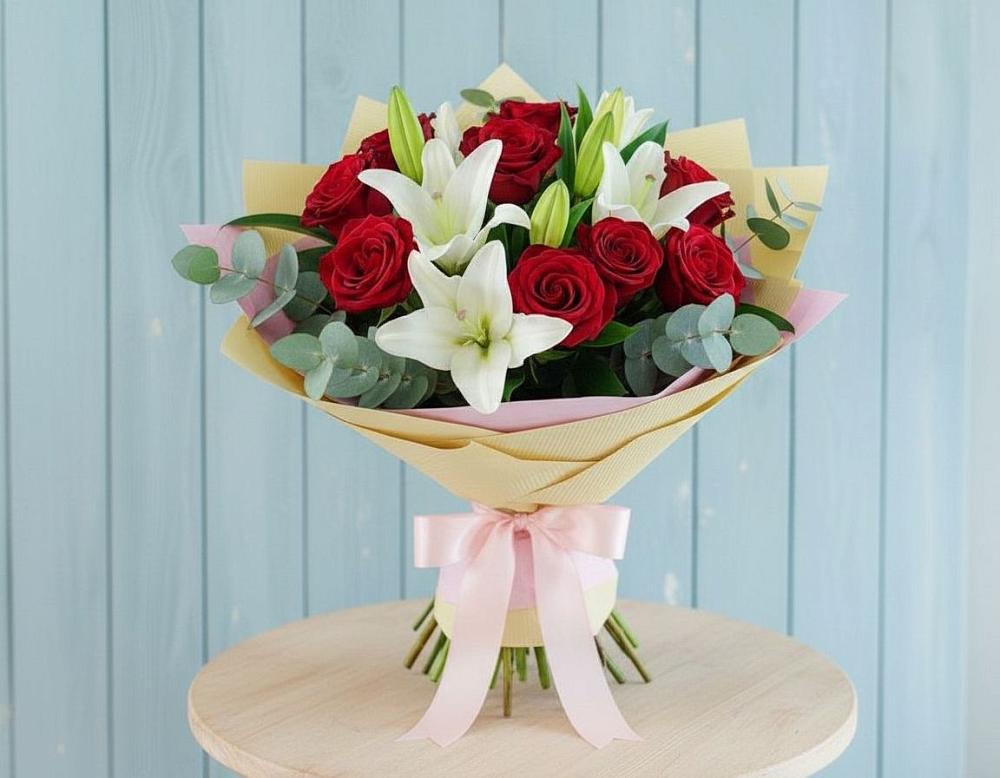 Букет цветов из: Лилии и Розы в Дедилово